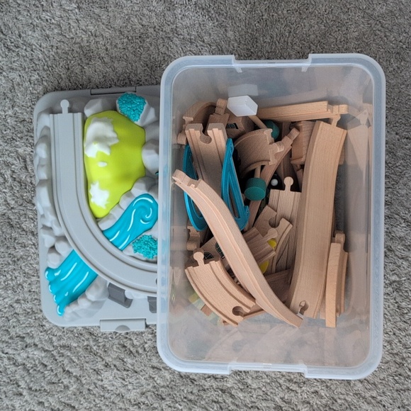 B. Toys Wood & Wheels Train Set - Picture 2 of 2